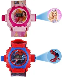 SS Traders Projector Digital Watch Combo of 2 - for Boys and Girls (red  Pink)-thumb2