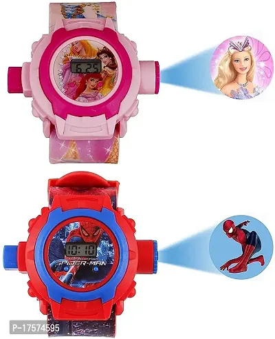 SS Traders Projector Digital Watch Combo of 2 - for Boys and Girls (red  Pink)-thumb3