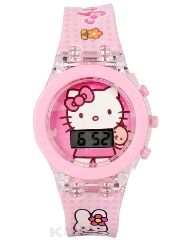 Zest4Kids- Analogue Dial Watch Cute Round Watch with Color Glowing Disco Light|