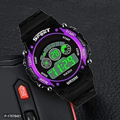 S S Traders 5 Digital Black Blue Orange Green Purple Dial - Kids Sports Watch for Boys and Girls-thumb3