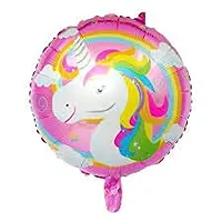 LITTLEMORE Magical Rainbow Foil Balloons Pack of 1 for Girls Kids Birthday Decoration Party-thumb3