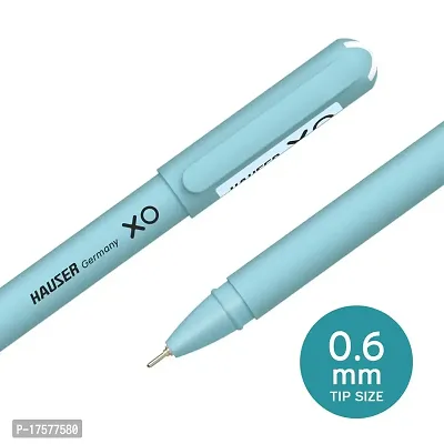 Hauser XO 0.6mm Ball Pen Box Pack | Sleek Body  Minimalistic Design | Matt Finish  Solid Body Type | Low Viscosity Ink With Ultra Durable Tip | Blue Ink, Pack of 30 Pens-thumb4