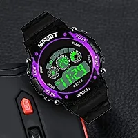 S S Traders 5 Digital Black Blue Orange Green Purple Dial - Kids Sports Watch for Boys and Girls-thumb1