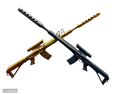 LITTLEMORE Pack of 2 Pcs Fancy Sniper Rifle Gun Shape 2 Gel Pen for Kids, Birthday Gifts, Party Gifts Return Gift for Kids