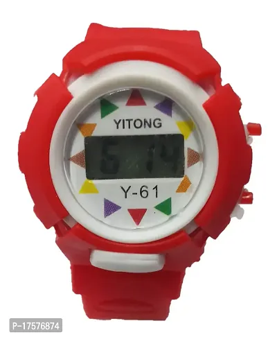 SS Traders Digital Red Analog Round Shape Kids Watch - Silicone (Pack of 1)