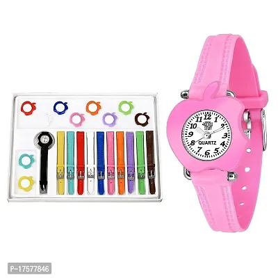 Zest4Kids- Analogue Multicolor Dial 11 Belt Watches for Girls