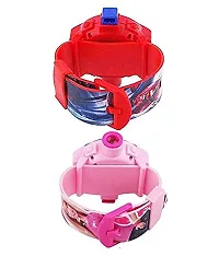 SS Traders Projector Digital Watch Combo of 2 - for Boys and Girls (red  Pink)-thumb1