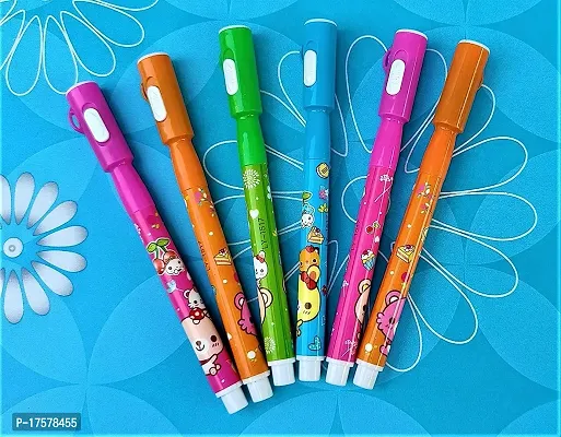 LITTLEMORE Invisible Ink Magic Spy pen with UV Light - Pack of 4 Pens | Best Birthday return gift for boys and girls.