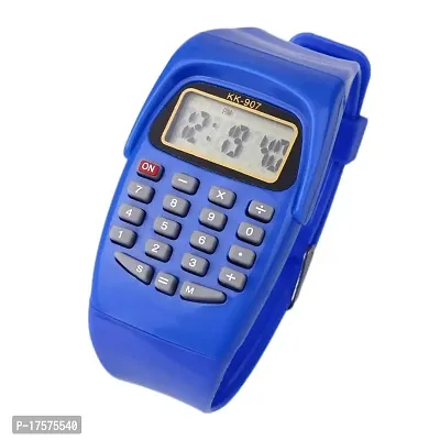 SS Traders Digital LED Watch Calculator Entertainment Designer Watch Toys Kids, Boys  Girls Watch,Birthday Return Gift(Blue)