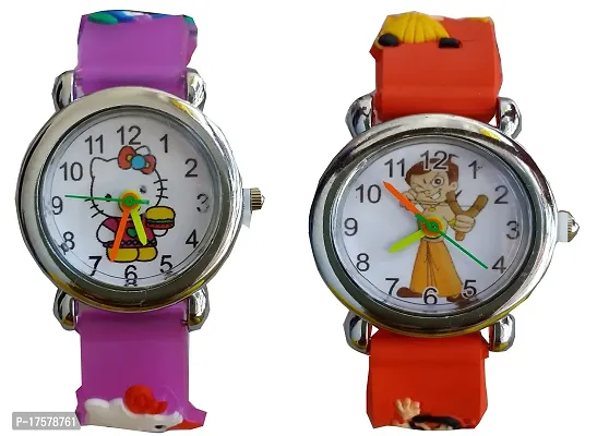 Zest4Kids- Analogue Multi Color Dial Kids Watch for Boys and Girls - Combo (Pack of 2) Watches