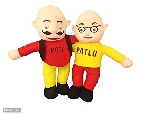 IKTOY Super Soft Plush Toy Soft Stuffed for Kids Motu-Patlu (30 cm)- Multi Color-thumb0