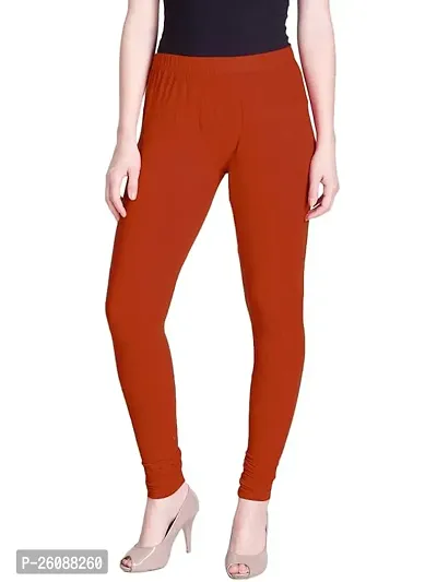 Fabulous Red Cotton Solid Leggings For Women-thumb0