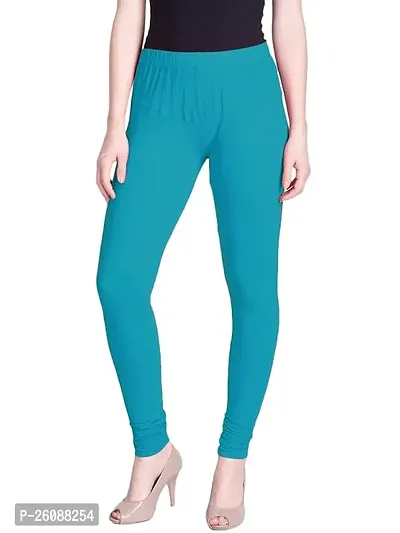 Fabulous Blue Cotton Solid Leggings For Women-thumb0