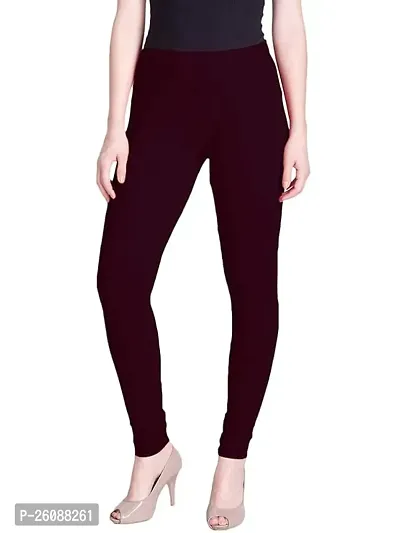 Fabulous Brown Cotton Solid Leggings For Women-thumb0