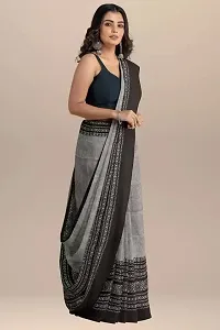 Stylish Grey Cotton Festivewear Saree For Women-thumb1