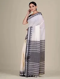 Stylish White Cotton Festivewear Saree For Women-thumb1