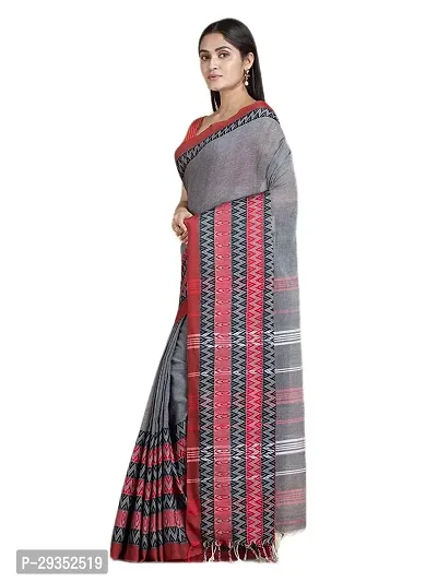 Stylish Grey Cotton Festivewear Saree For Women-thumb0