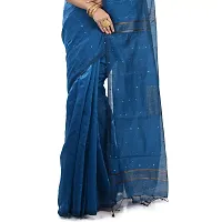 Stylish Blue Cotton Festivewear Saree with Blouse piece For Women-thumb3