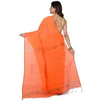 Stylish Orange Cotton Festivewear Saree with Blouse piece For Women-thumb3