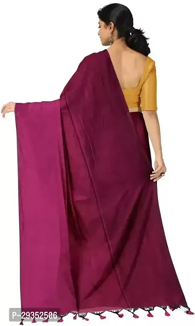 Stylish Maroon Cotton Festivewear Saree For Women-thumb3