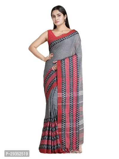 Stylish Grey Cotton Festivewear Saree For Women-thumb2