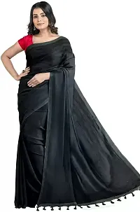 Stylish Black Cotton Festivewear Saree For Women-thumb3