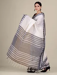 Stylish White Cotton Festivewear Saree For Women-thumb2