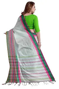 Stylish Grey Cotton Festivewear Saree with Blouse piece For Women-thumb2