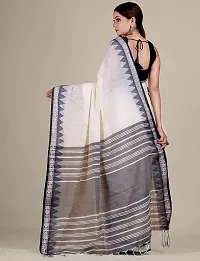 Stylish White Cotton Festivewear Saree For Women-thumb3