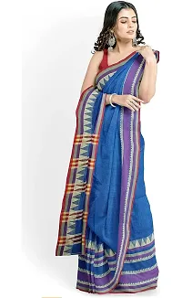 Stylish Blue Cotton Festivewear Saree For Women-thumb1