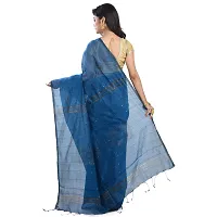 Stylish Blue Cotton Festivewear Saree with Blouse piece For Women-thumb4