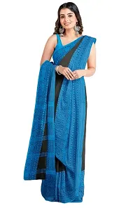 Stylish Black Cotton Festivewear Saree For Women-thumb4