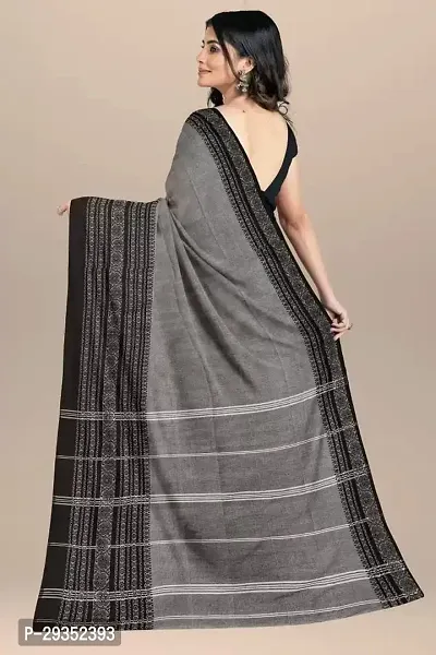 Stylish Grey Cotton Festivewear Saree For Women-thumb4