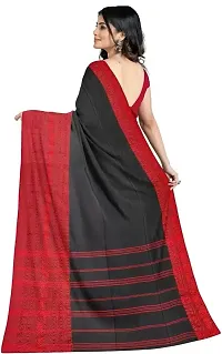 Stylish Black Cotton Festivewear Saree For Women-thumb2