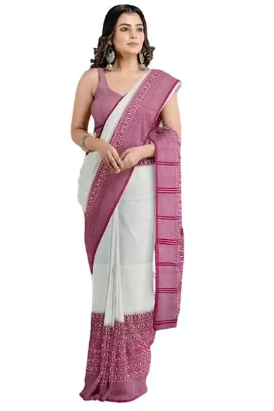 Glamorous Cotton Saree with Blouse piece 