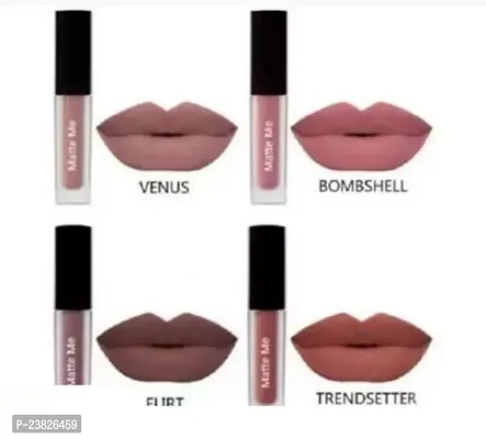 Ultra Smooth Liquid Nude shade Matte Lipstick Pack Of 4-thumb0