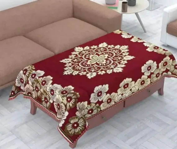 True Paisa Luxurious Attractive Design Chenille 4 Seater Center Table Cover