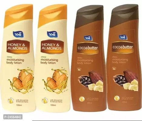 Almonds With Honey Body Lotion-100 ml, Pack Of 2 And Cocoabutter Body Lotion-100 ml, Pack Of 2-thumb0