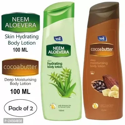 Neem Aloevera Skin Hydrating Body Lotion-100 ml And Cocoabutter Body Lotion-100 ml