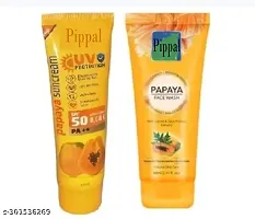 Pippal Papaya FaceWash Deep Cleanses Reduce Blemishes With Carrot  Soya Protein Extracts Reduces Pigmentation Moisturizes Natural Skin Care  (Pack Of 2x60m)-thumb1