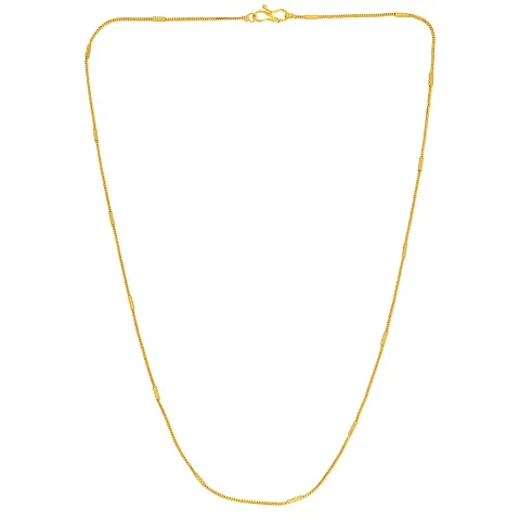 Admier 1 micron plated brass simple stylish chain necklace for men women(ACCN0120)