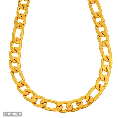 Admier gold plated oval interlinked heavy 18 inch/80 grms chain necklace for boys men(ACCN0136)-thumb3