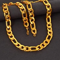 Admier gold plated oval interlinked heavy 18 inch/80 grms chain necklace for boys men(ACCN0136)-thumb4