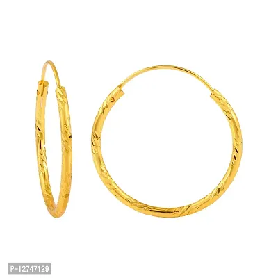 ADMIER Gold Plated Brass cutwork designer fashion Hoop Bali Earrrings For Girl Women(ACER0265-A)