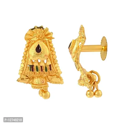 Admier Gold Plated Brass Designer colorfull meenakari cutwork fashion Earrings For Girls Women.(ACER0250)-thumb2