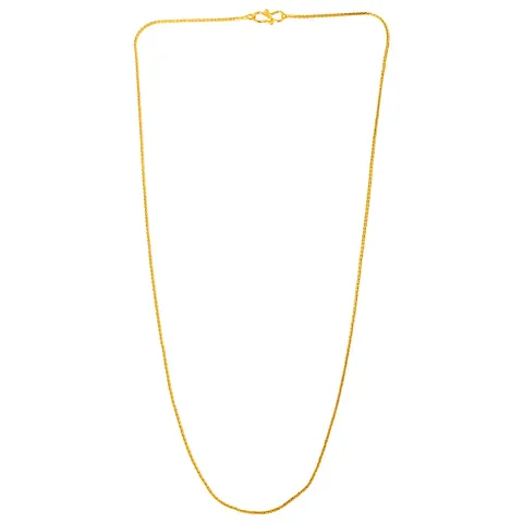 Admier micron plated brass simple sober stylish fashionable chain necklace for men women(ACCN0113)