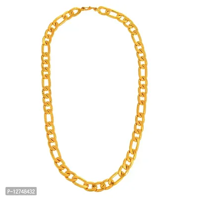 Admier gold plated oval interlinked heavy 18 inch/80 grms chain necklace for boys men(ACCN0136)-thumb0