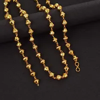 Admier gold plated brass long bead ball design stylish chain necklace for men women(ACCN0123)-thumb4