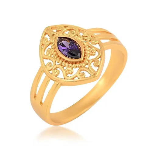 Traditional Gold Plated Studded Rings