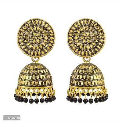 Admier gold plated Fashion Bollywood beads Hangings antique Meenakari jhumka Jewellery